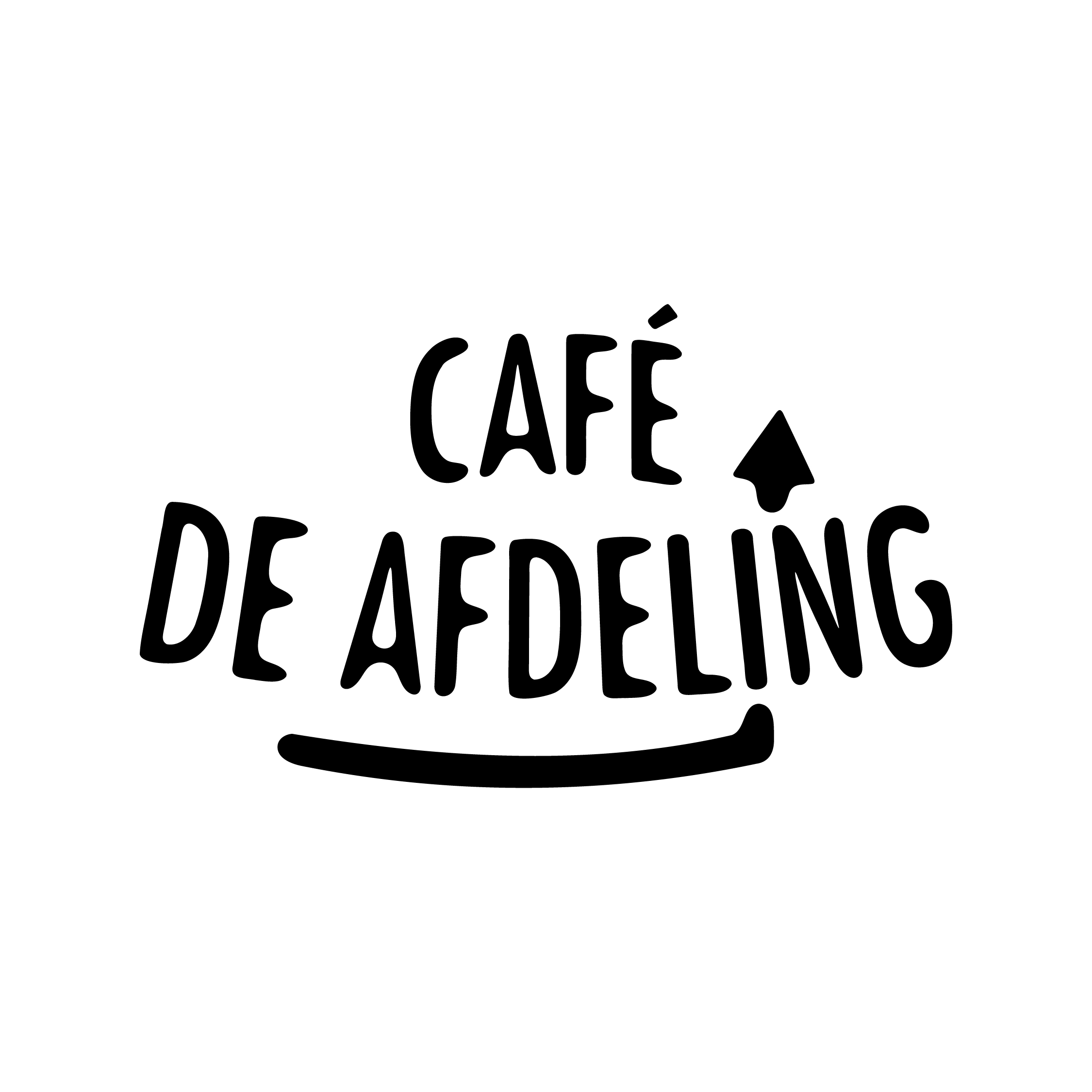 Cafe Afdeling's black logo on white