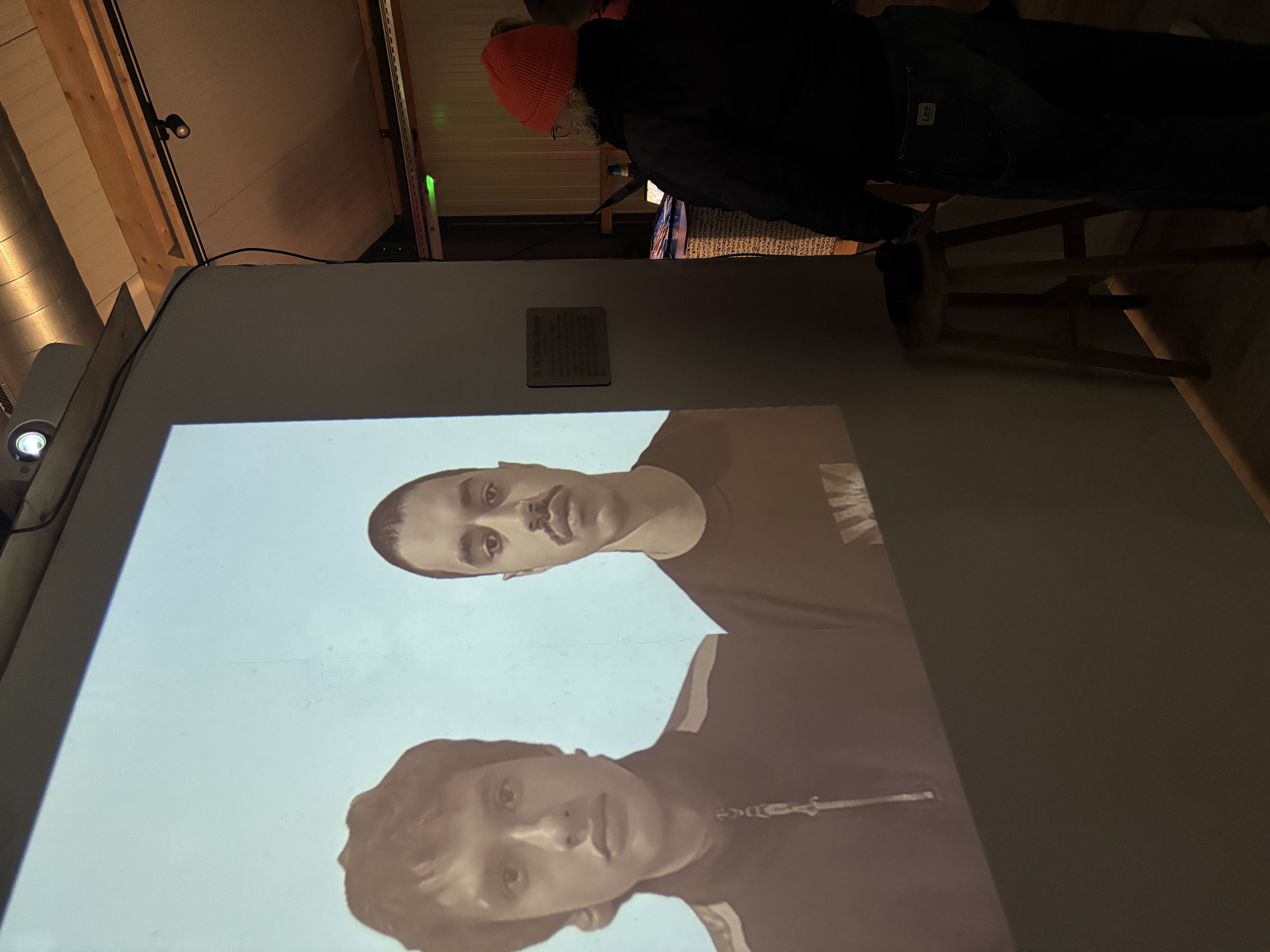 A picture taken during an exhibition at NDSM Amsterdam with Kaj-Benjamin's work.